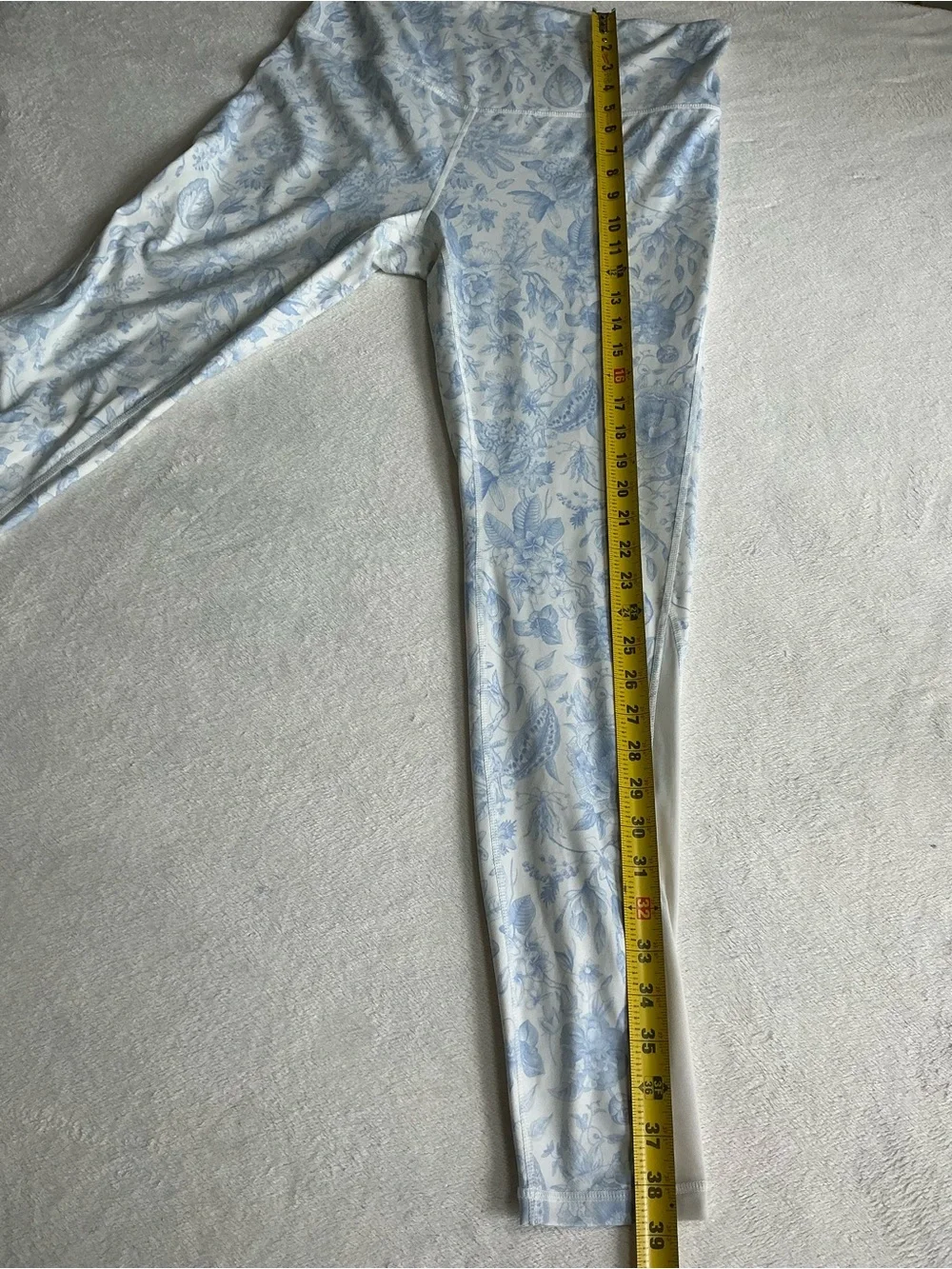 Antonio Melani Blue Floral High Waisted Leggings Women's XL Toile Print - Picture 7 of 10